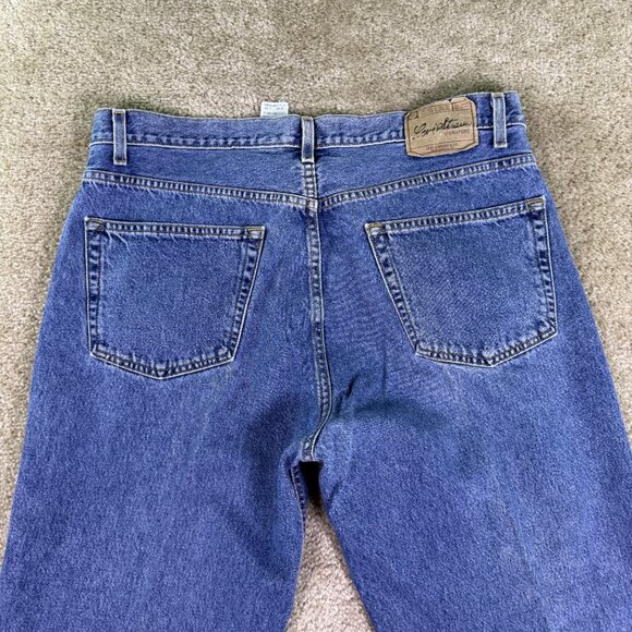 Levi Strauss Signature Mens Jeans 38x30 Blue Denim Relaxed Fit Straight Leg F054 - Picture 7 of 12